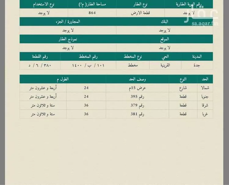 أرض للبيع في شارع القرينية 304, حي القرينية, مدينة جدة, منطقة مكة المكرمة