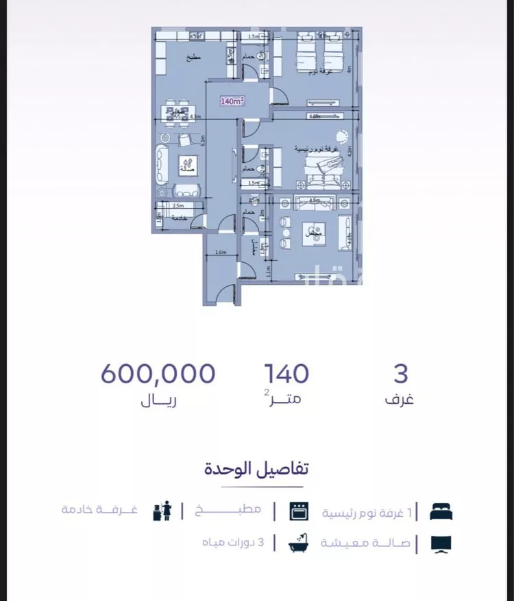 شقة للبيع في شارع خضر افندي, حي الزهراء, مدينة جدة, منطقة مكة المكرمة