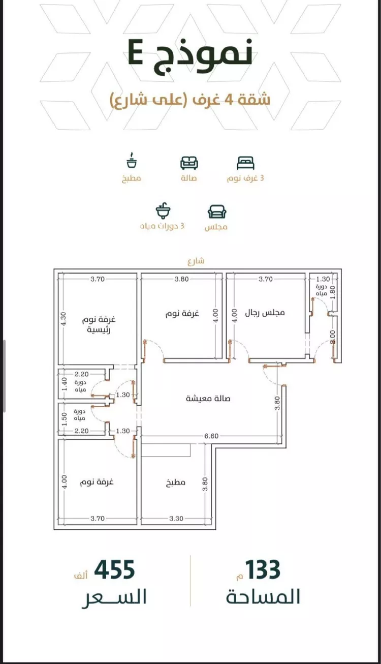 شقة للبيع في شارع الخليفة المأمون, حي الربوة, مدينة جدة, منطقة مكة المكرمة صورة 4