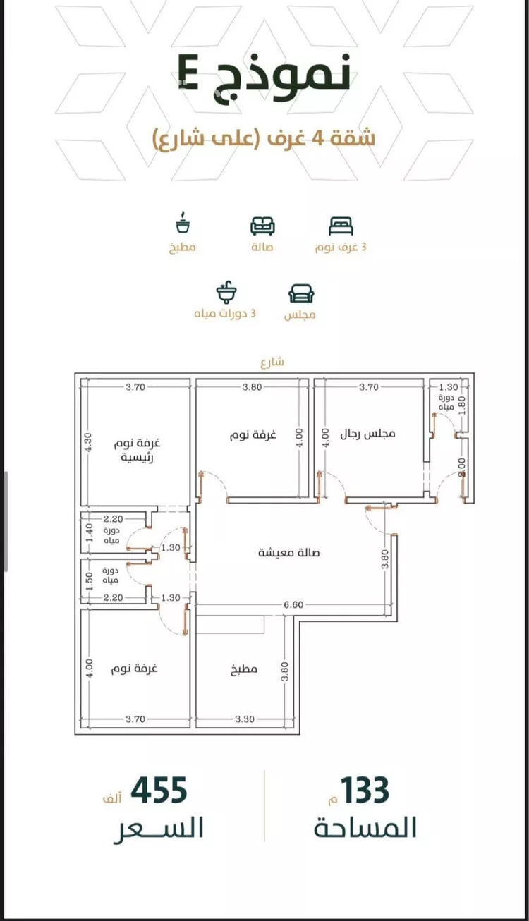 شقة للبيع في شارع الخليفة المأمون, حي الربوة, مدينة جدة, منطقة مكة المكرمة