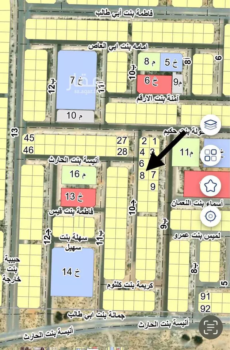 أرض للبيع في حي حي قرطبة - بقيق, مدينة بقيق, المنطقة الشرقية صورة 2