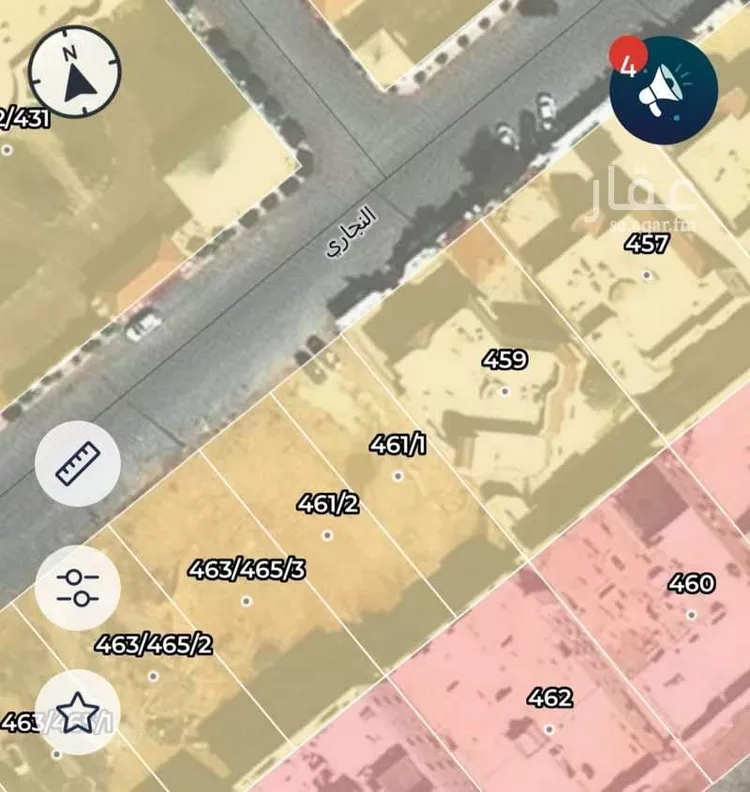 أرض للبيع في شارع النجاري, حي الحمراء, مدينة الرياض, منطقة الرياض صورة 2