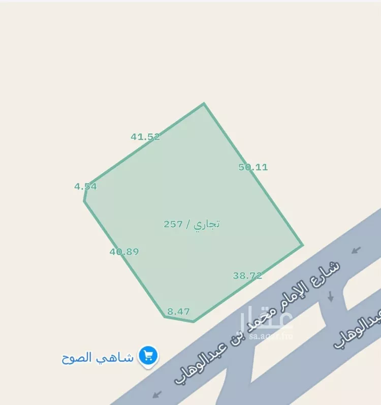 أرض للإيجار في شارع الامام محمد بن عبد الوهاب, حي طيبة, مدينة الدمام, المنطقة الشرقية
