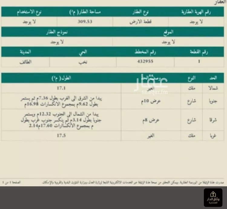 أرض للبيع في شارع نخب, حي نخب, مدينة الطائف, منطقة مكة المكرمة صورة 5