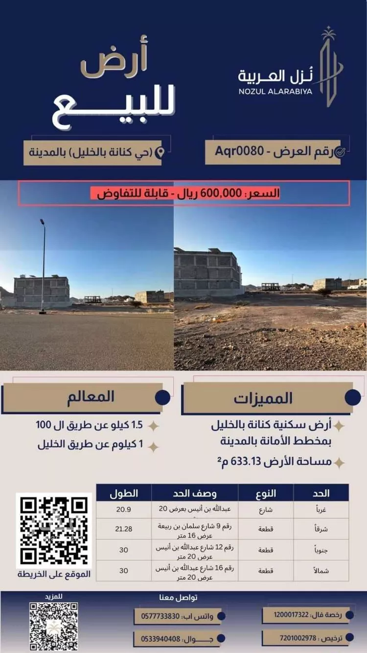أرض للبيع في شارع معقل بن مقرن المزني, حي المطار, مدينة المدينة المنورة, منطقة المدينة المنورة