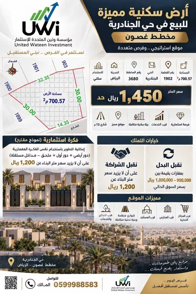 Land for Sale in Riyadh Al Janadriyah