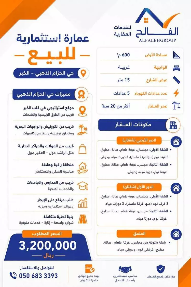 Building for Sale in Al Khobar Al Hizam Al Thahabi