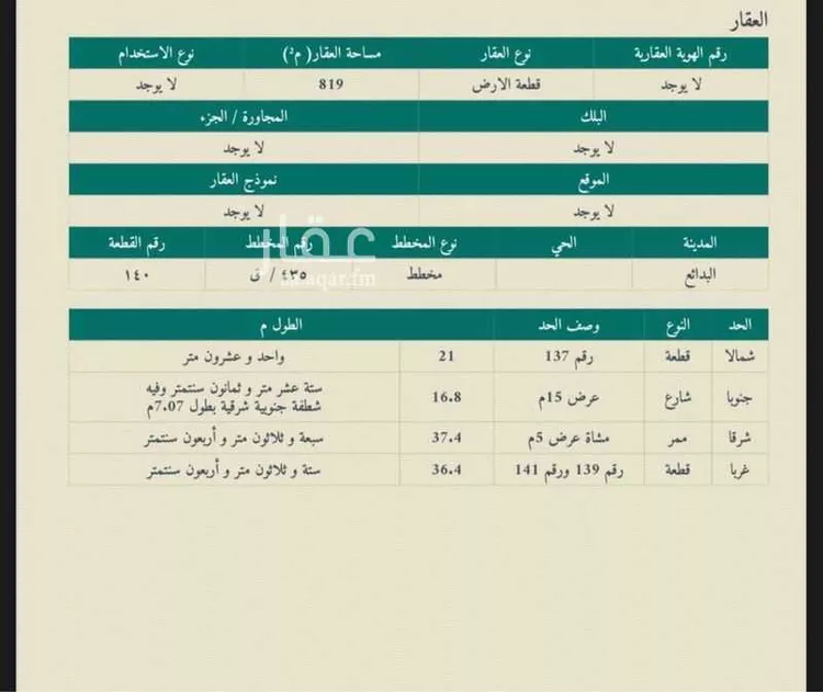 أرض للبيع في حي العبدلية, مدينة البدائع, منطقة القصيم