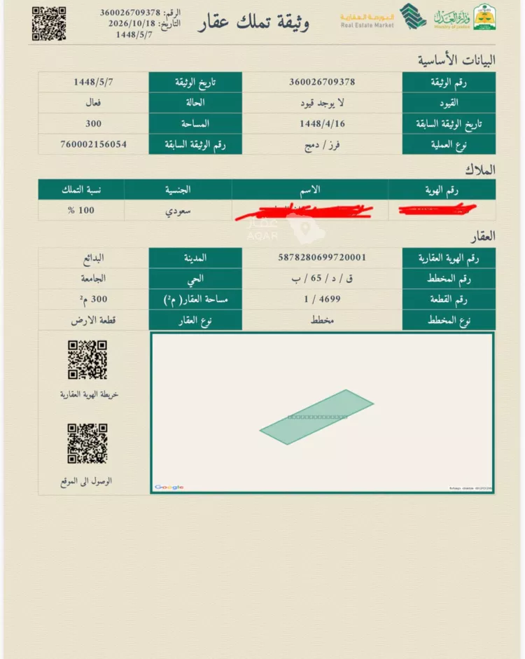 أرض للبيع في حي الجامعة, مدينة البدائع, منطقة القصيم