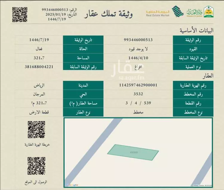 أرض للبيع في شارع حماد ابن مدرك ، حي المرجان ، الرياض ، منطقة الرياض صورة 2