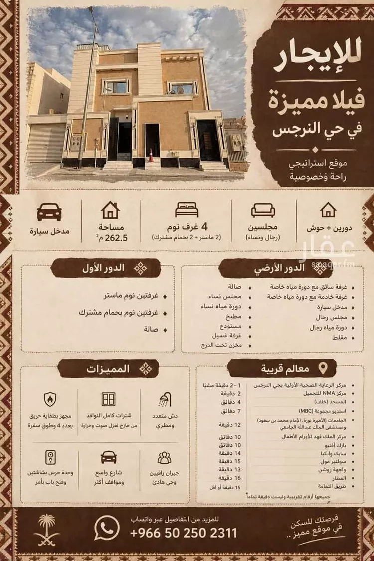 Villa for Rent in Riyadh An Narjis