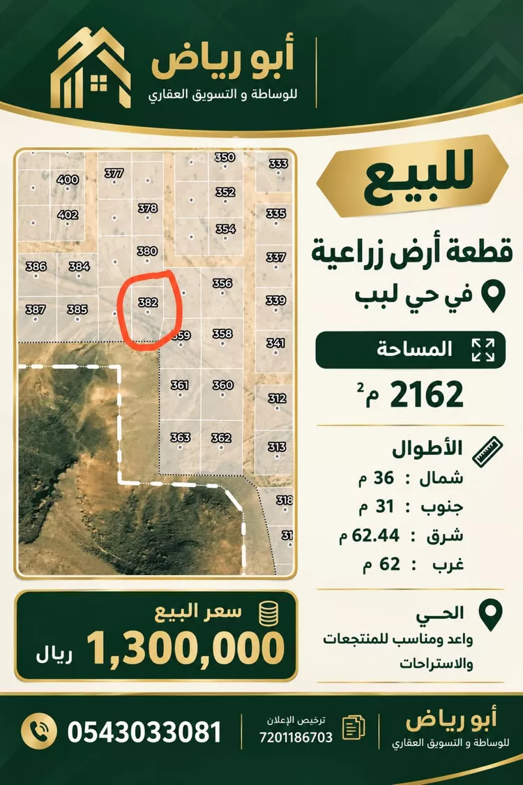 أرض للبيع في حي لبب, مدينة حريملاء, منطقة الرياض صورة 2