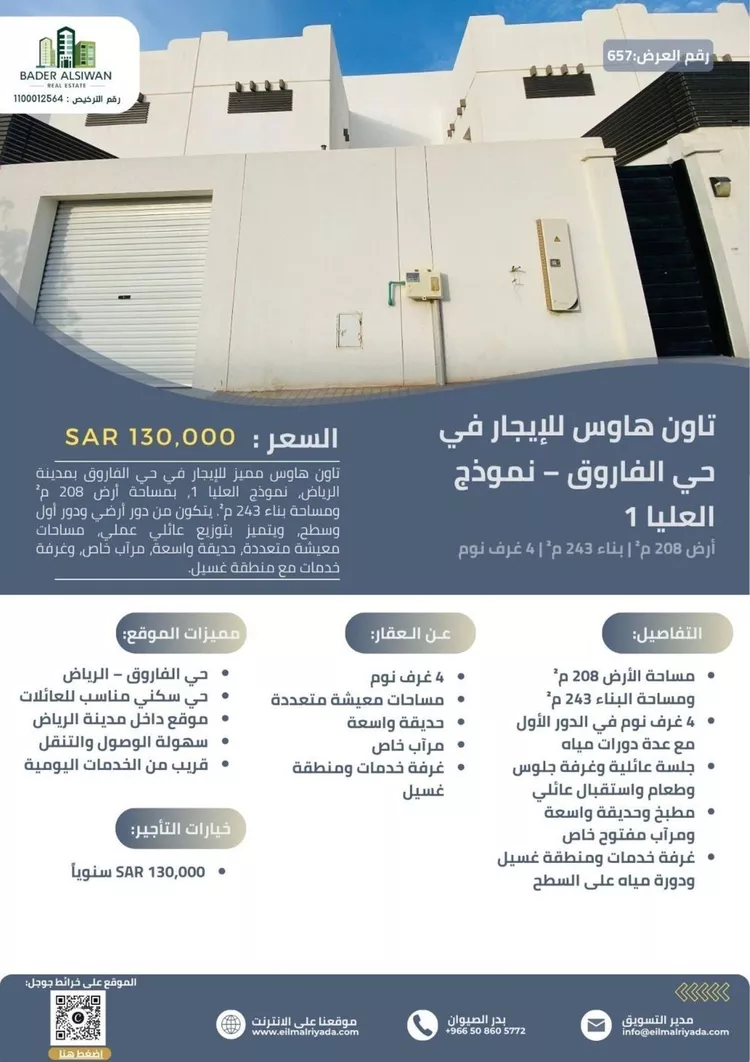 Villa for Rent in Riyadh Al Faruq
