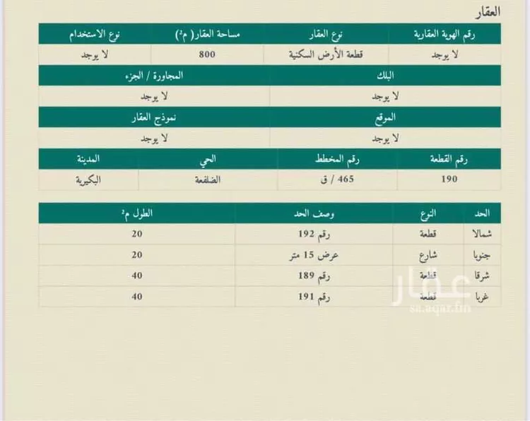 أرض للبيع في حي الضلفعه, مدينة الضلفعه, منطقة القصيم صورة 2