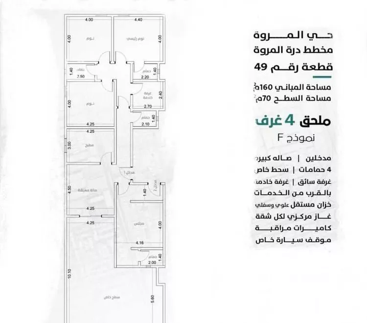 شقة للبيع في شارع ابن عثمان السلمي, حي المروة, مدينة جدة, منطقة مكة المكرمة صورة 2