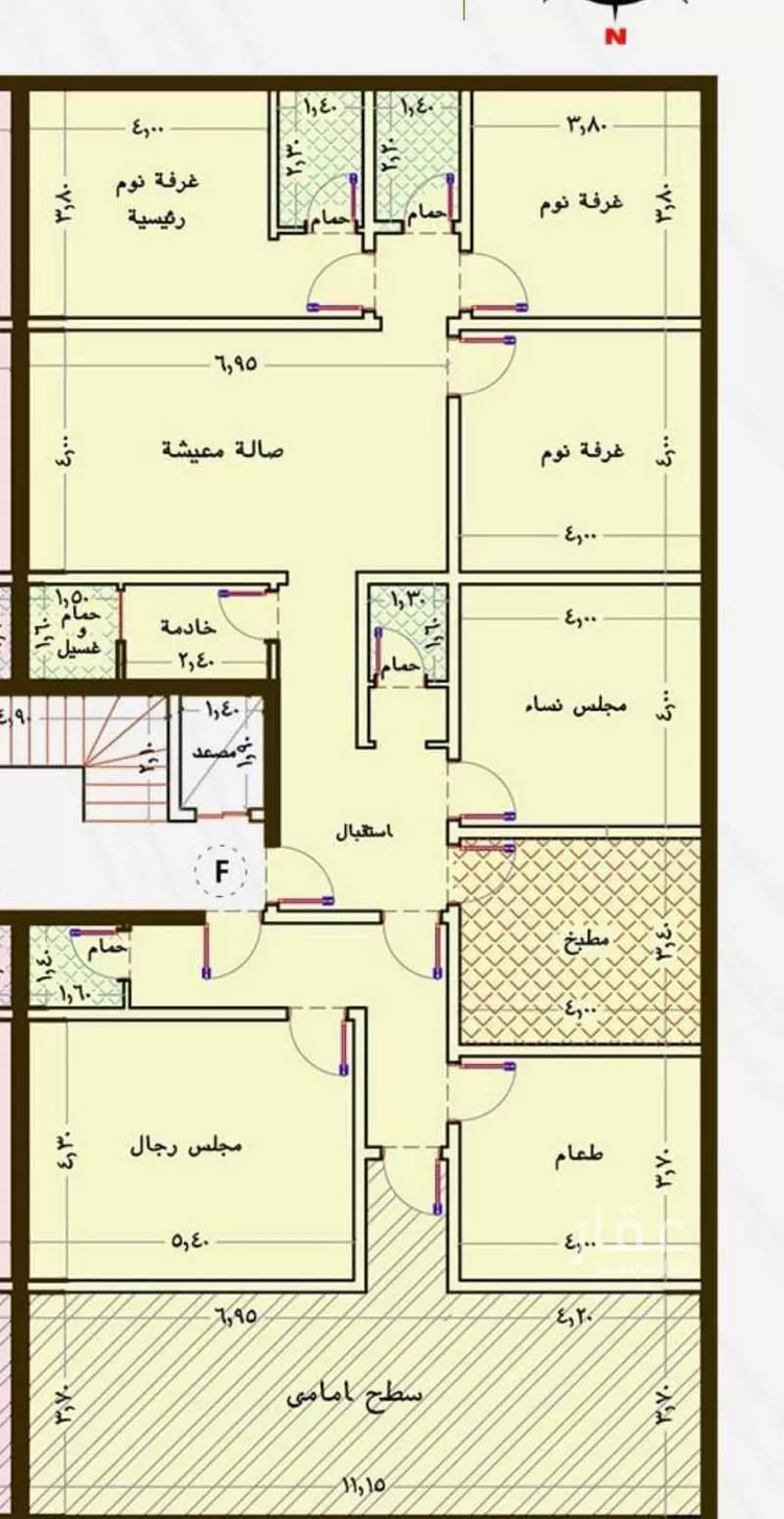 شقة للإيجار في شارع قاسم بن يسار, حي الريان, مدينة جدة, منطقة مكة المكرمة