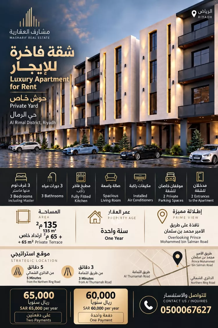 Apartment for Rent in Riyadh Ar Rimal