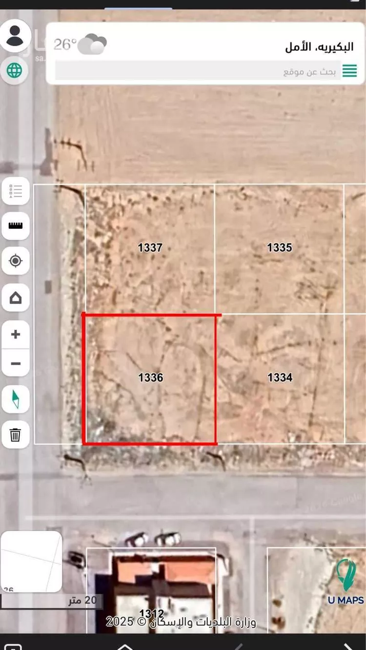 أرض للبيع في شارع شارع الرباط, حي الأمل, مدينة البكيرية, منطقة القصيم صورة 2