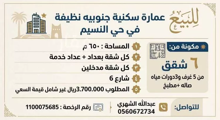 Building for Sale in Jeddah Al Naseem