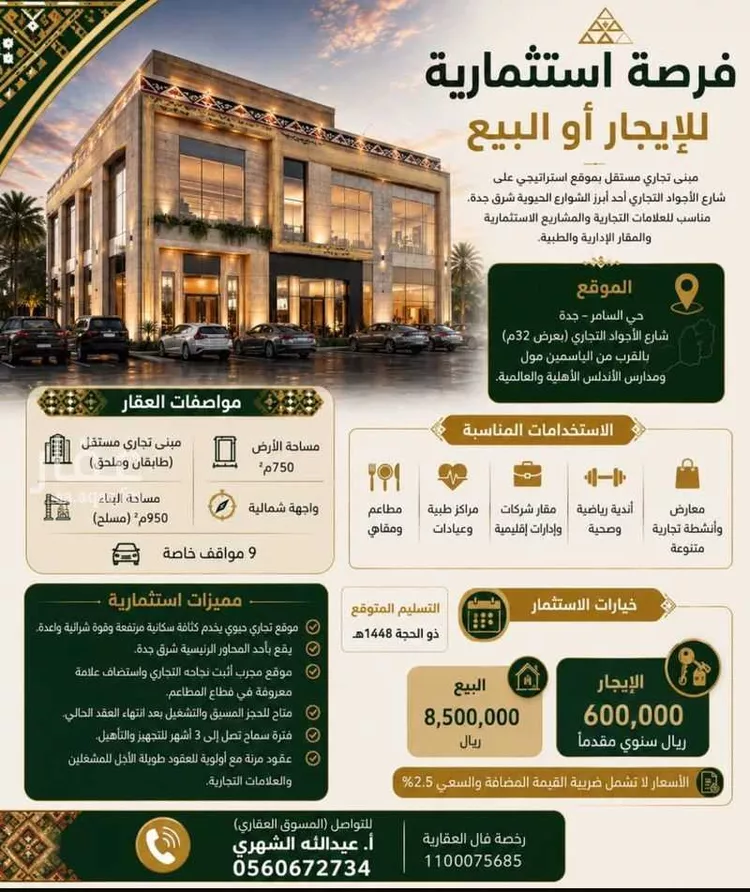 محل للإيجار في شارع الاجواد, حي السامر, مدينة جدة, منطقة مكة المكرمة