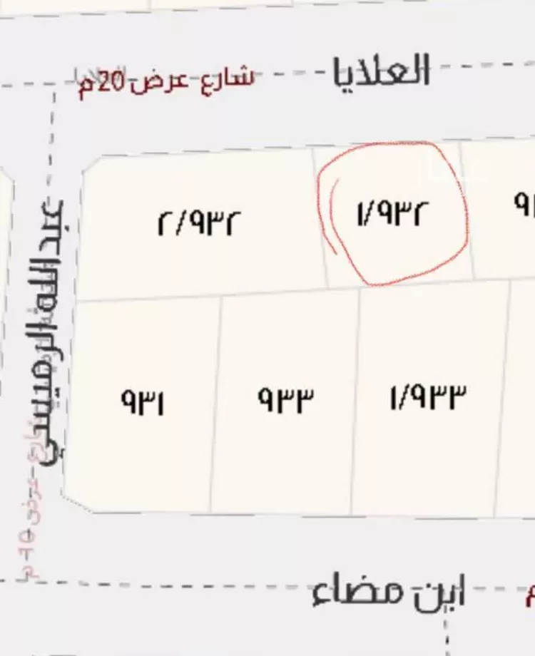 أرض للبيع في شارع ابن مضاء, حي الحائر, مدينة الرياض, منطقة الرياض صورة 2