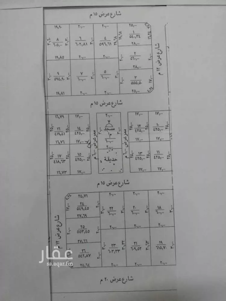 أرض للبيع في شارع القدس 3 ، حي النخيل ، البدائع ، البدائع