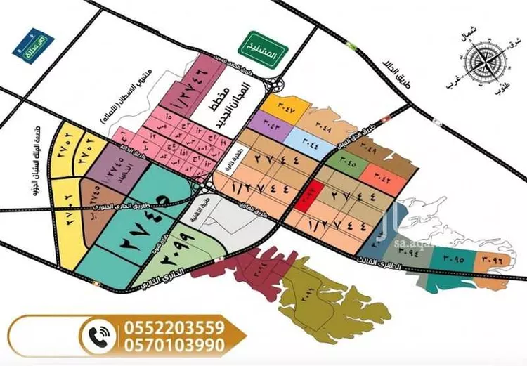 أرض للبيع في حي عريض, مدينة الرياض, منطقة الرياض