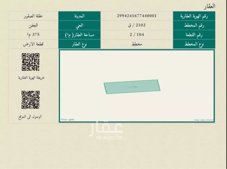 أرض للبيع في شارع 16840796, حي الجفن والردهه, مدينة الجفن والردهه, منطقة القصيم