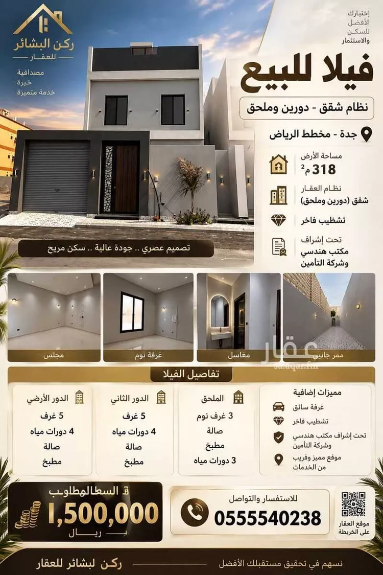 فيلا للبيع في شارع النضير بن الحارث(رضي الله ع, حي الرياض, مدينة جدة, منطقة مكة المكرمة 17