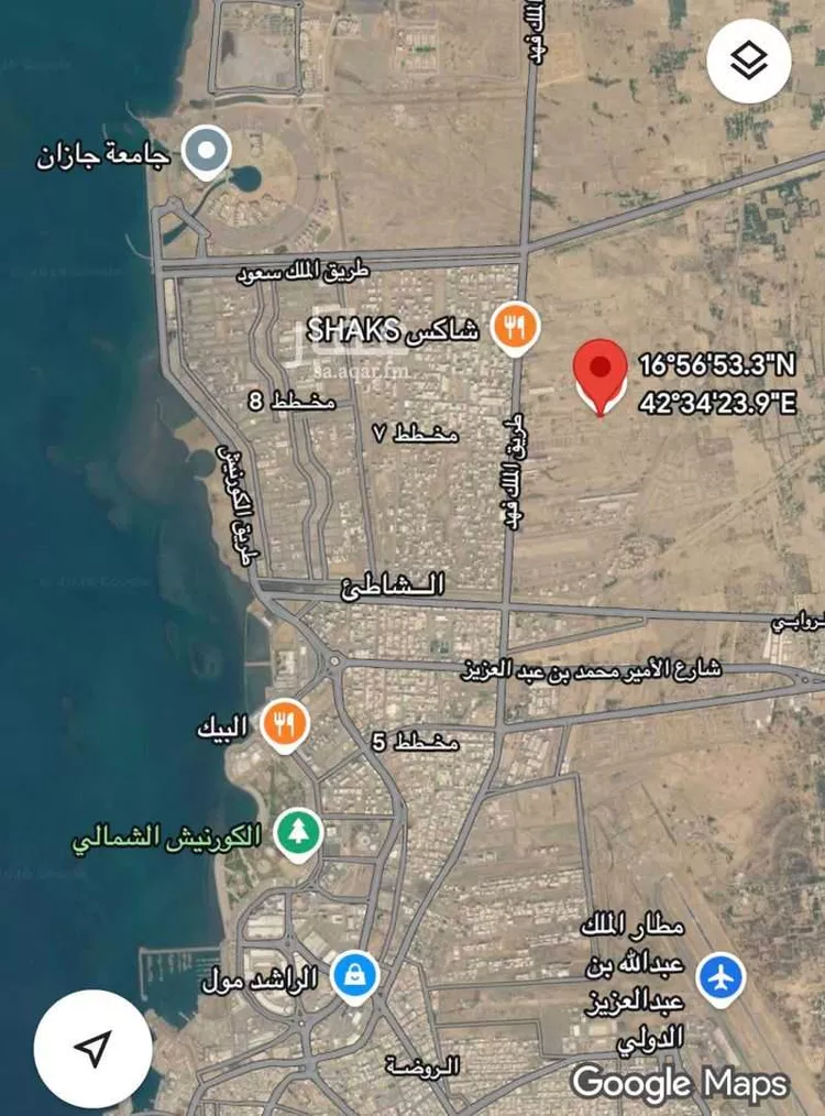 أرض للبيع في شارع غير مسمى, حي المحمدية 3, مدينة جازان, منطقة جازان صورة 2