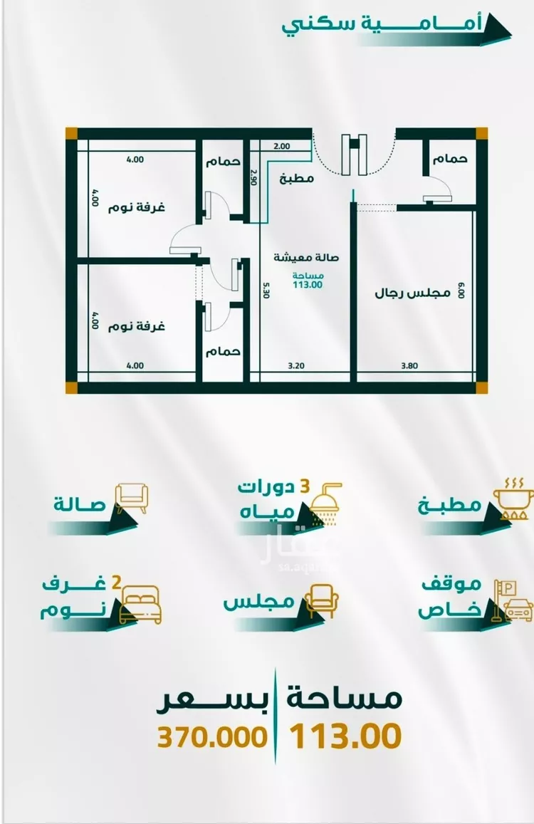 شقة للبيع في شارع ابو ذر الغفاري, حي الفيحاء, مدينة جدة, منطقة مكة المكرمة صورة 2