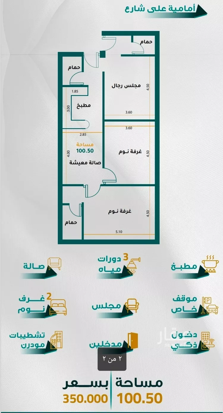 شقة للبيع في شارع خلف الفراء, حي الجامعة, مدينة جدة, منطقة مكة المكرمة صورة 2