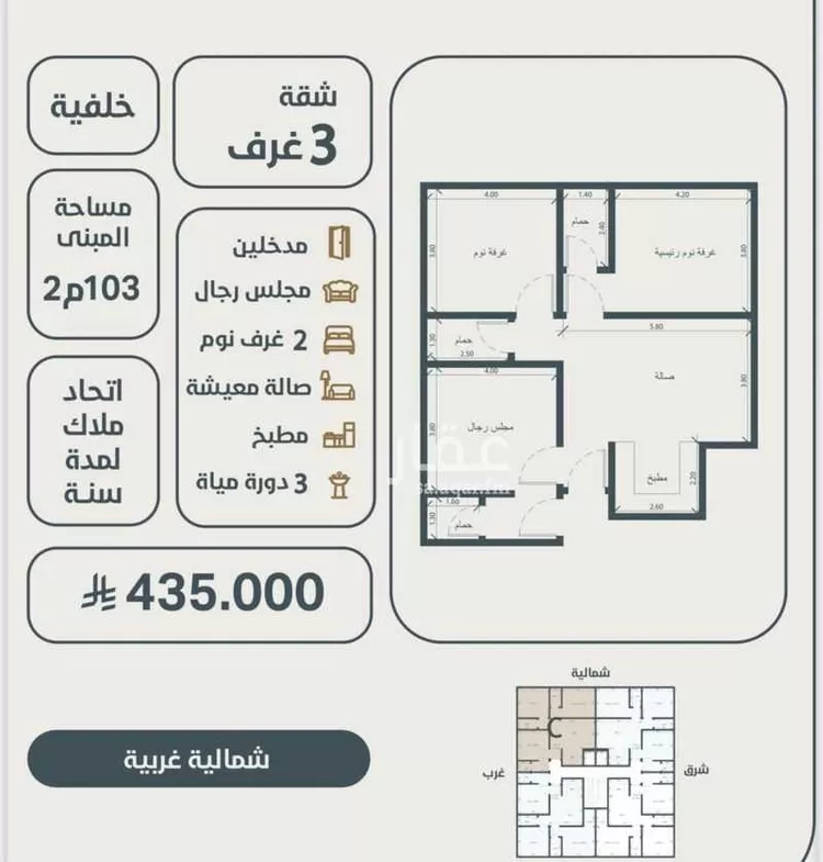 شقة للبيع في شارع ابو مصعب الاسدي, حي النعيم, مدينة جدة, منطقة مكة المكرمة صورة 3