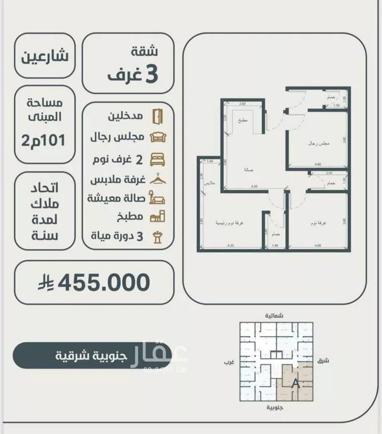 شقة للبيع في شارع ابو مصعب الاسدي, حي النعيم, مدينة جدة, منطقة مكة المكرمة صورة 3