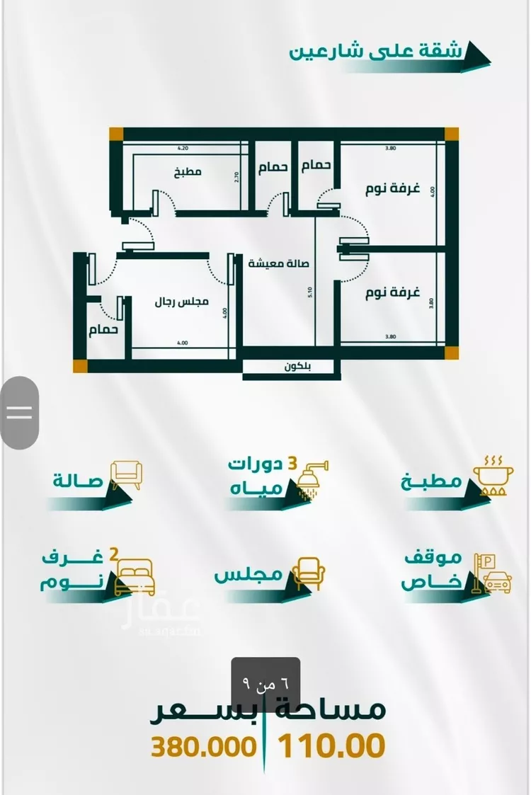 شقة للبيع في شارع ابو ذر الغفاري, حي الفيحاء, مدينة جدة, منطقة مكة المكرمة