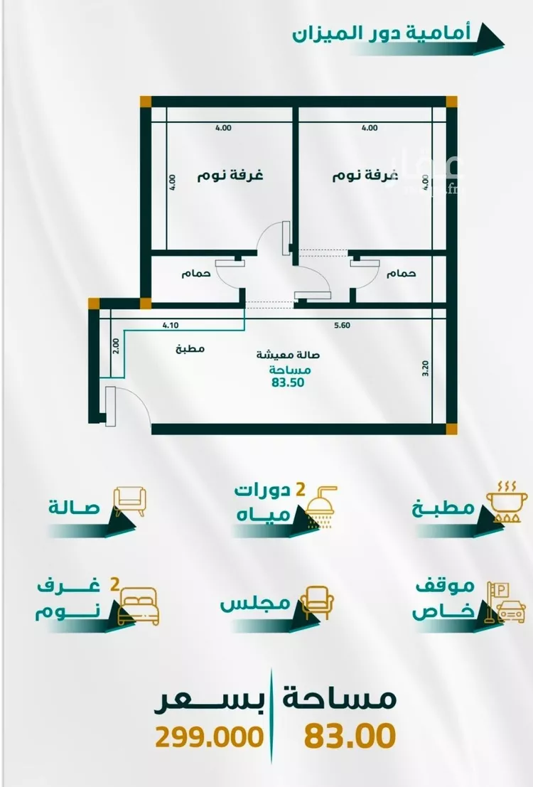 شقة للبيع في شارع ابو ذر الغفاري , حي الفيحاء, مدينة جدة, منطقة مكة المكرمة