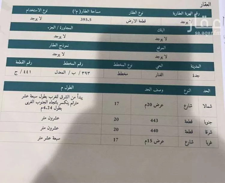 أرض للبيع في حي الفنار, مدينة جدة, منطقة مكة المكرمة