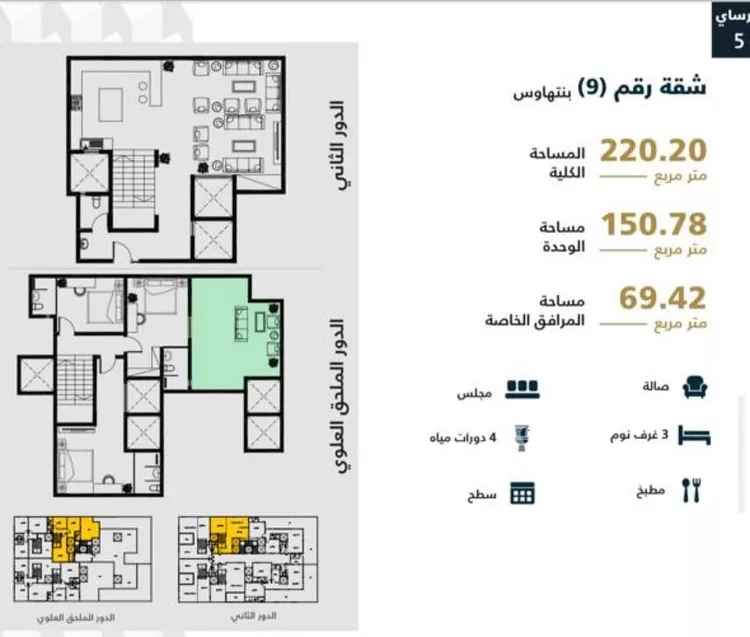 شقة للإيجار في شارع الشيخ ناصر الوهيبي, حي الرائد, مدينة الرياض, منطقة الرياض 9