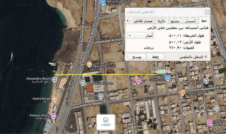 أرض للبيع في شارع سراج بن عبدالملك, حي أبحر الجنوبية, مدينة جدة, منطقة مكة المكرمة صورة 3