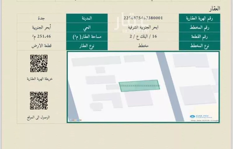 أرض للبيع في شارع سراج بن عبدالملك, حي أبحر الجنوبية, مدينة جدة, منطقة مكة المكرمة صورة 3