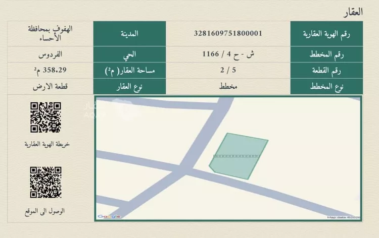 Land for Sale in Al Hofuf Al Wurud