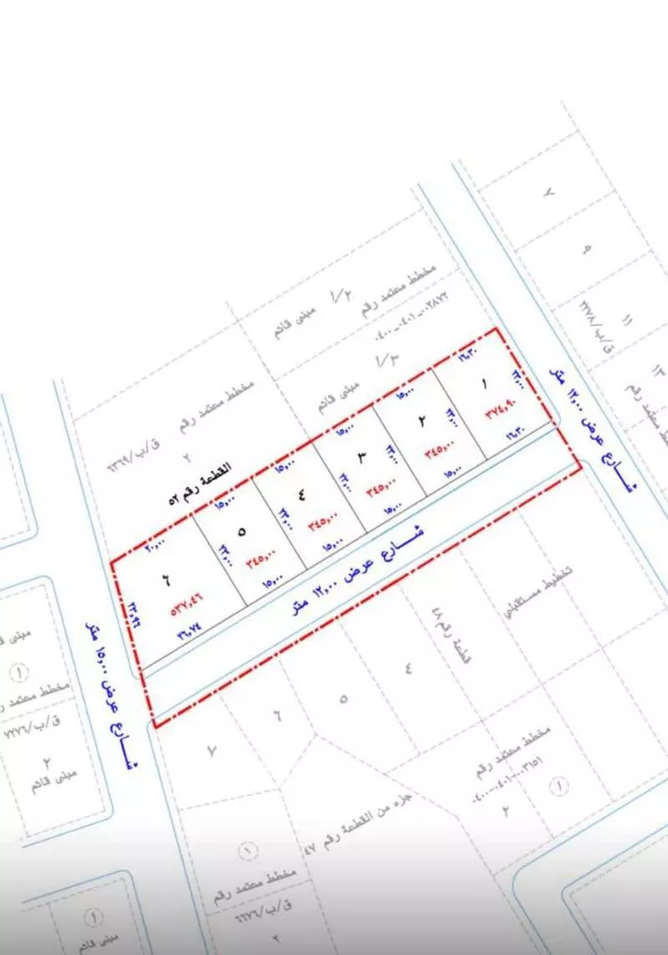 أرض للبيع في حي الحمر الشمالي, مدينة بريدة, منطقة القصيم صورة 2