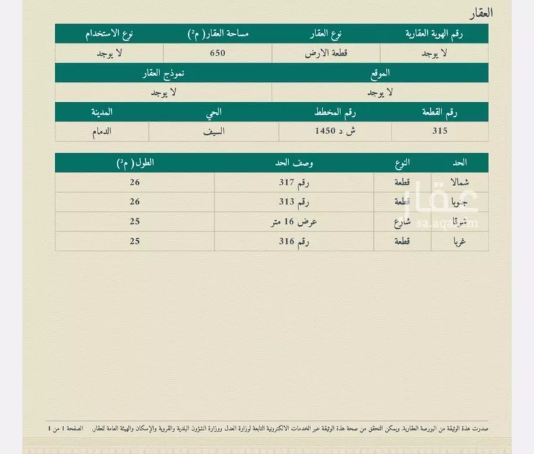 أرض للبيع في شارع 84 السيف, حي السيف, مدينة الدمام, المنطقة الشرقية