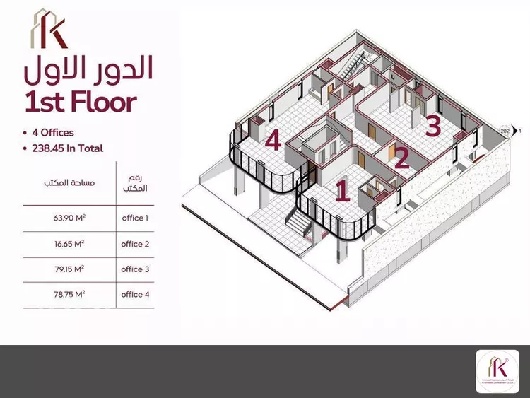 مكتب تجاري للإيجار في شارع عبدالرحمن ابن غنام, حي البوادي, مدينة جدة, منطقة مكة المكرمة صورة 2