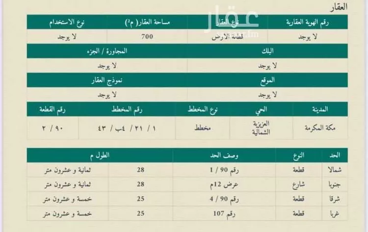 فيلا للبيع في شارع الخيال, حي العزيزية, مدينة مكة المكرمة, منطقة مكة المكرمة