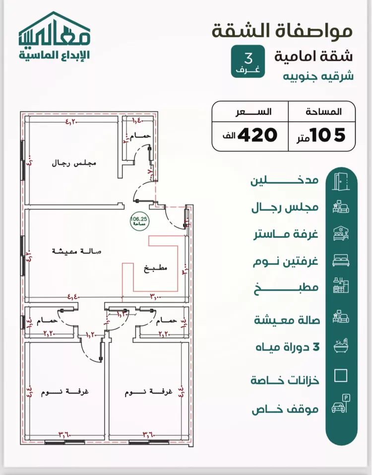 شقة للبيع في شارع يزيد بن ابي منصور, حي النزهة, مدينة جدة, منطقة مكة المكرمة صورة 2