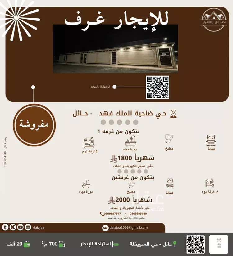 استراحة للإيجار في شارع السكاكي, حي ضاحية الملك فهد, مدينة حائل, منطقة حائل