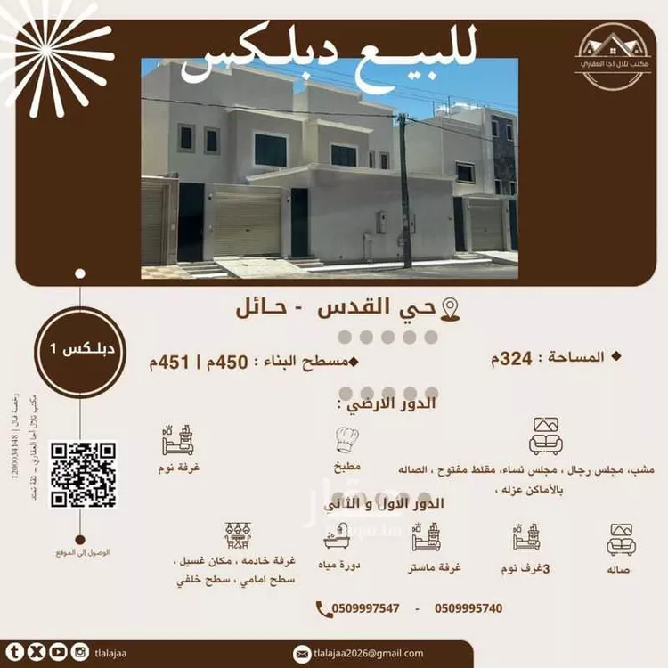 فيلا للبيع في شارع أبي الفتوح الناصري, حي النقرة, مدينة حائل, منطقة حائل