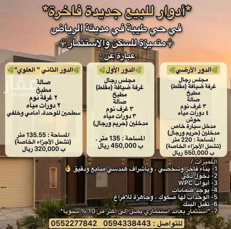دور للبيع في شارع النغيق, حي طيبة, مدينة الرياض, منطقة الرياض