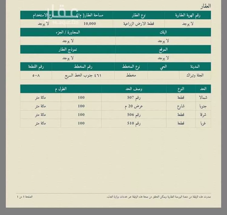أرض للبيع في الجله ، القويعية